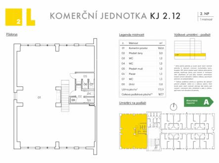 Prodej jednotky v developerském projektu o ploše 173 m2, ul. Koupelní, Hodonín | Prodej - kanceláře, 173 m²