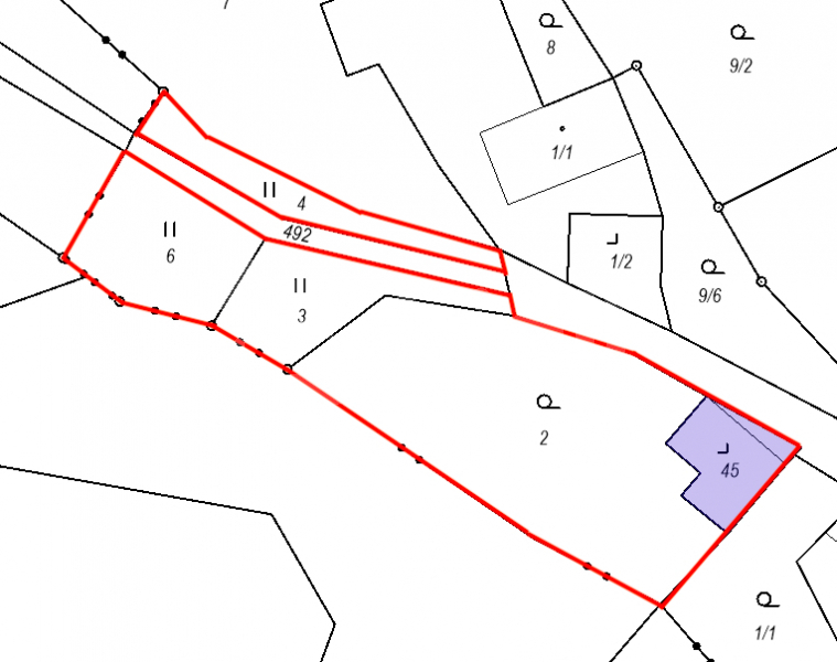 Prodej, pozemek 1 582 m2, Křížov