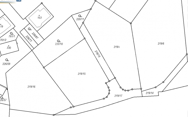 Prodej stavebního pozemku o výměře 6396 m2,  Košťany - Střelná, okr. Teplice