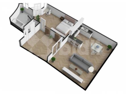 Pronájem prostorného zařízeného bytu 2+kk v centru Ostravy, na ul. Vojanova | Pronájem bytu, 2+kk, 85 m²