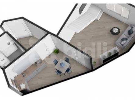 Pronájem mezonetového bytu 1+1, v centru Ostravy ul. Vojanova | Pronájem bytu, 1+1, 37 m²