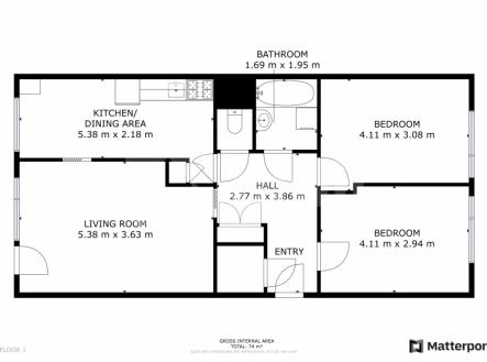 Půdorys | Prodej bytu, 3+1, 72 m²