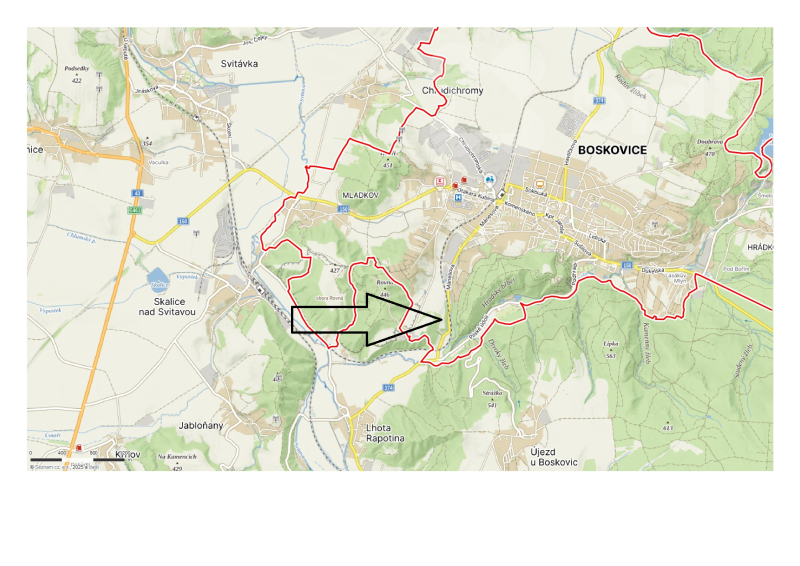 Pozemek Boskovice, 4182 m2