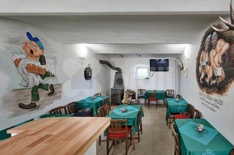 Prodej rodinného domu s venkovním posezením, obchodem, sálem, vinárnou , bytem 4+1 Javorník