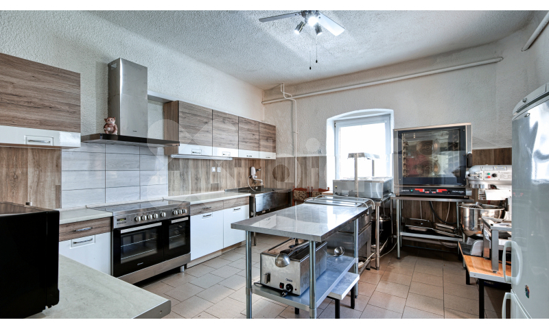 Prodej rodinného domu s venkovním posezením, obchodem, sálem, vinárnou, bytem 4+1, Javorník