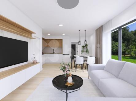 Řadový RD, krajní jednotka, 3+KK, 86 m2, zahrada 181 m2 | Prodej - dům/vila, 82 m²