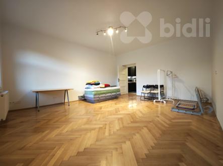 Pronájem prostorného bytu 1+1_51m2_Vinohrady u Muzea_klidná ulice | Pronájem bytu, 1+1, 51 m²