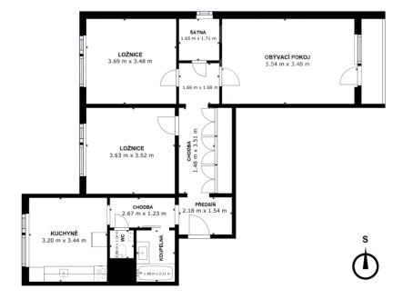 Prodej bytu 3+1 82 m2 s výhledem - Teyschlova, Brno-Bystrc | Prodej bytu, 3+1, 78 m²