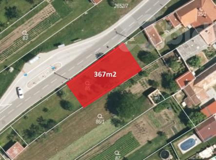 Prodej stavebního pozemku 367m2 - Želetice u Kyjova | Prodej - pozemek pro bydlení, 367 m²