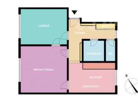 Pronájem bytu 2+1  62m2 po rekonstrukci  - Jungmannova, Kuřim | Pronájem bytu, 2+1, 62 m²