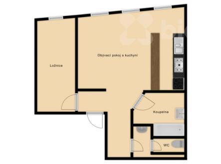 Pronájem podkrovního bytu 2+KK v centru Trutnova | Pronájem bytu, 2+kk, 62 m²