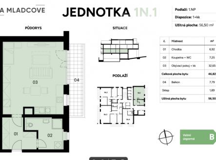 Prodej bytu 1N1, 1+kk 56 m2, balkon, sklep, Mladcová, Zlín | Prodej bytu, 1+kk, 57 m²