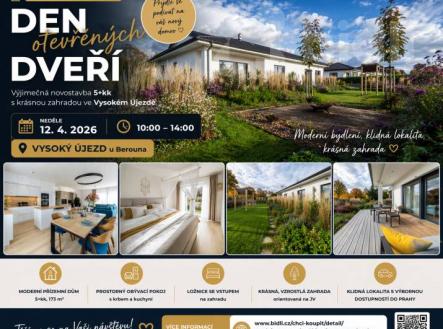 Prodej novostavby 5+kk s krásnou zahradou, Vysoký Újezd | Prodej - dům/vila, 173 m²