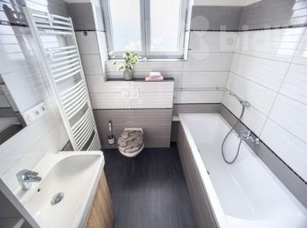 Prodej moderního bytu 3+kk se zahradou a bazénem, Polerady u Prahy | Prodej bytu, 3+kk, 81 m²