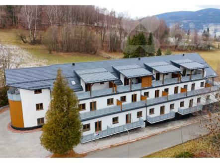 Nabídka prodeje apartmánového bytu 1+kk 37m2 s terasou 28m2. Vrbno pod Pradědem. | Prodej bytu, 1+kk, 68 m²