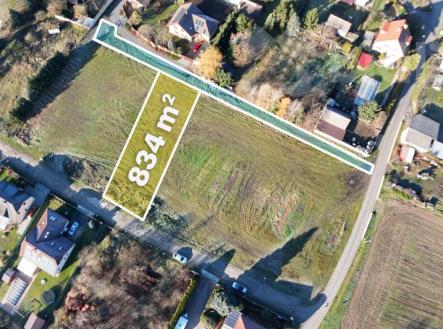Prodej stavebního pozemku 834 m&#178; Malý Újezd | Prodej - pozemek pro bydlení, 834 m²