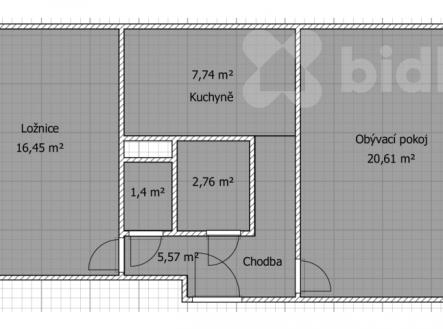 Pronájem bytu 2+1, 54 m2 - Holešov, U Letiště | Pronájem bytu, 2+1, 57 m²