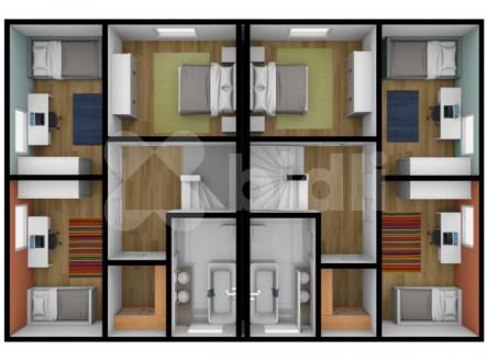 Prodej RD - dvojdomu na klíč v Rajhradicích, 664 m2 | Prodej - dům/vila, 117 m²