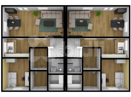 Prodej RD - dvojdomu na klíč v Rajhradicích, 664 m2 | Prodej - dům/vila, 117 m²