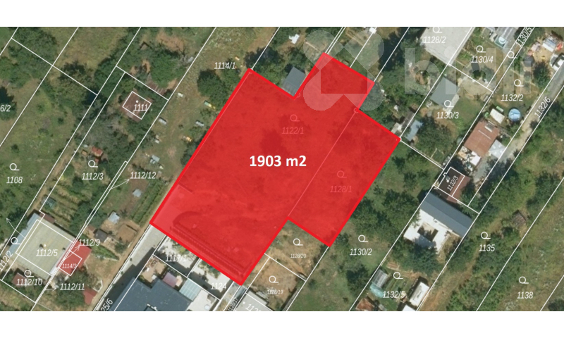 Stavební pozemek 1903 m2 s projektem Viladomu - Troubsko u Brna