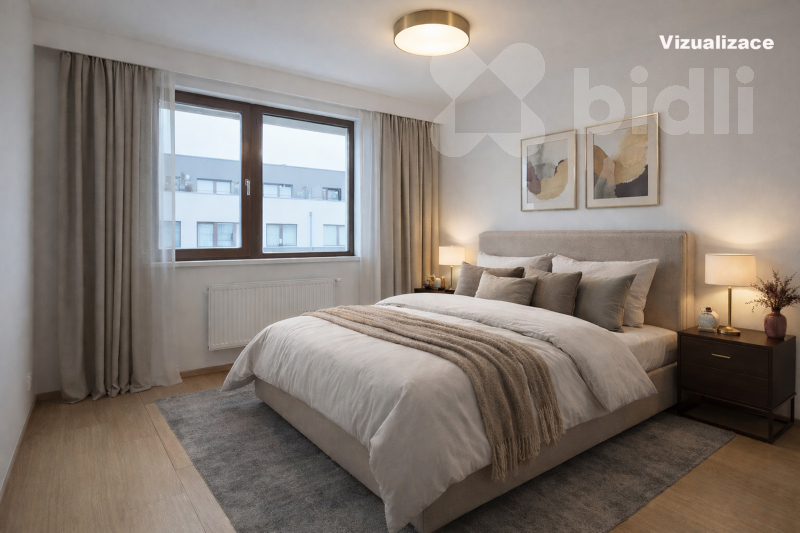 PRODEJ: Prostorný byt 2+kk (63 m2) s balkonem, garáží a velkou komorou - Praha 8, Nové Chabry