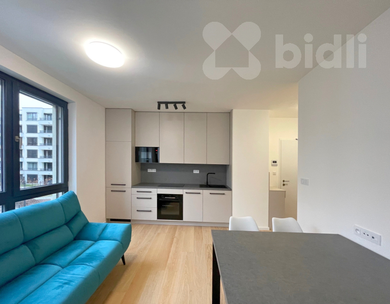 Pronájem bytu 1+kk s oddělenou ložnicí, lodžií a sklepem. Celkem 46,5 m2 - Praha 4, Nuselský pivovar