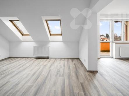 Moderní a světlý byt s balkonem může být vaším novým domovem v cihlovém domě v Dobřanech | Pronájem bytu, 2+kk, 53 m²
