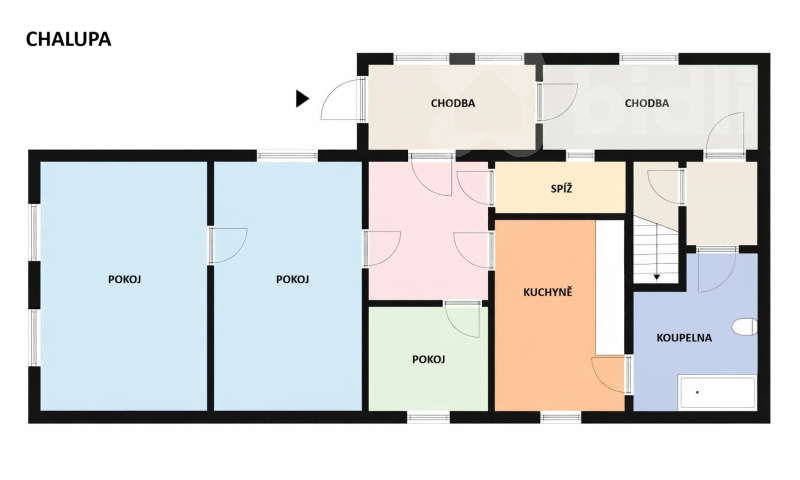 Prodej chalupy 80m2 s pozemkem 1943m2 - Peč-Lidéřovice