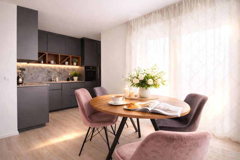 Jídelní část s atmosférou