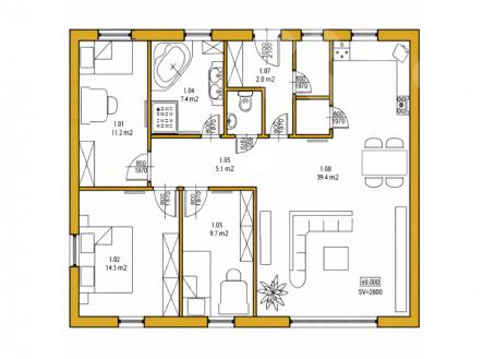 Novostavba rodinného domu 100m2 - Čejkovice, okr. Znojmo | Prodej - dům/vila, 100 m²