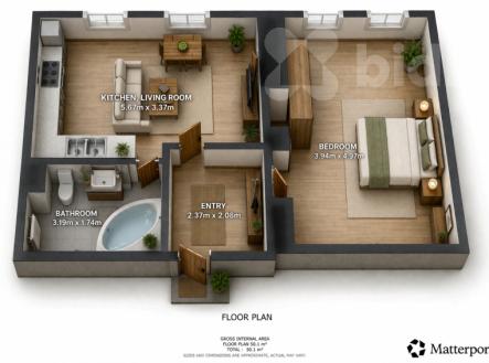Prodej bytu 1+1, 50,5 m2, s parkovacím stáním, Za Škodovkou, Kukleny-Hradec Králové | Prodej bytu, 1+1, 50 m²