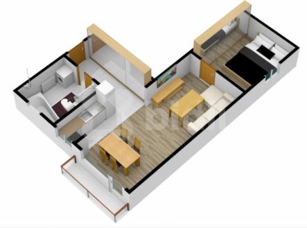 Pronájem bytu 2+kk, 44 m2, ul. Jar. Haška, České Budějovice | Pronájem bytu, 2+kk, 44 m²