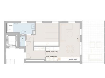 Pronájem, 2+kk 51 m2, terasa 22 m2, sklep, garážové stání, Lorencova, Zlín | Pronájem bytu, 2+kk, 51 m²