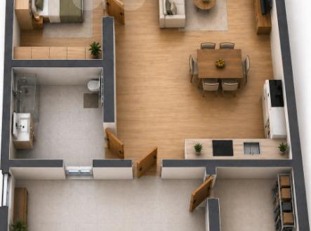 Moderní 2+kk po rekonstrukci v Terezíně s vlastním parkováním | Prodej bytu, 2+kk, 53 m²