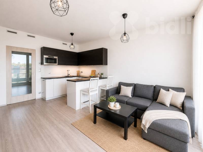 Pronájem bytu 2+kk, 50 m2 + terasa 11 m2, Praha 8 - Libeň, Harfa Design Residence