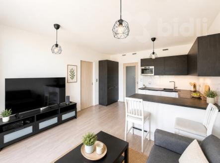 Pronájem bytu 2+kk, 50 m2 + terasa 11 m2, Praha 8 - Libeň, Harfa Design Residence | Pronájem bytu, 2+kk, 52 m²