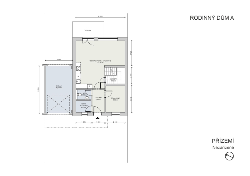 Rodinný dům 5+kk s garáží a zahradou - novostavba na pozemku 497 m2 , Hořovice