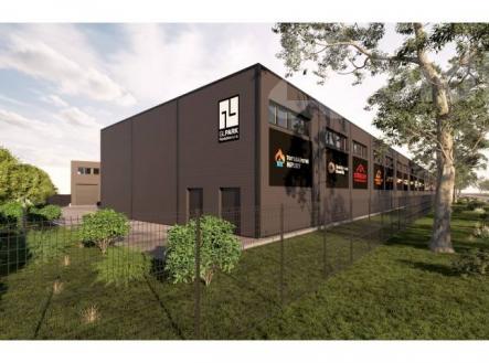 Prodej průmyslové haly GL Park Pardubice-Semtín 2756 m2 na pozemku 7749 m2 | Prodej - komerční objekt, průmyslový areál, 2 756 m²