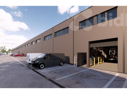 Prodej průmyslové haly GL Park Pardubice-Semtín 2756 m2 na pozemku 7749 m2 | Prodej - komerční objekt, průmyslový areál, 2 756 m²