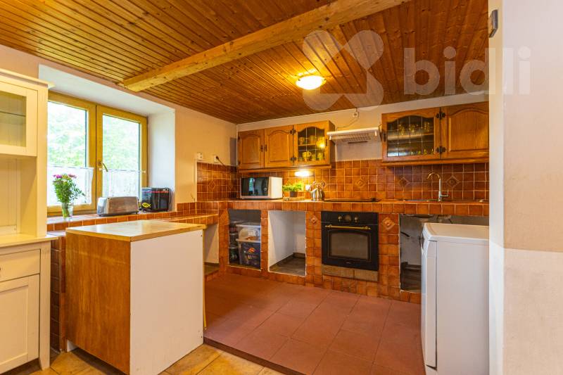Prodej vesnického statku se dvěma domy 840 m2, pozemek 2253 m2, Byňov u Nových Hradů