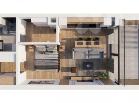 Vzdušný byt 1+kk s terasou, Plzeň | Prodej bytu, 1+kk, 42 m²