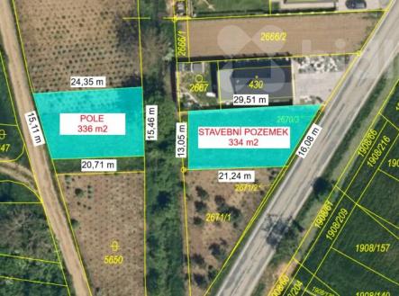 Prodej stavebního pozemku 670m2 - Ježov u Kyjova | Prodej - pozemek pro bydlení, 670 m²
