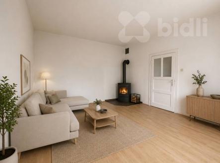 Prodej bytu 2+1, 64 m2, zahrada 550 m2, úložné prostory 38 m2, parkování na pozemku, Nelahozeves | Prodej bytu, 2+1, 66 m²