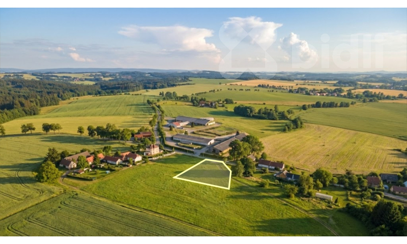 Prodej stavebního pozemku 1000 m2 - Domamyšl, obec Vodice