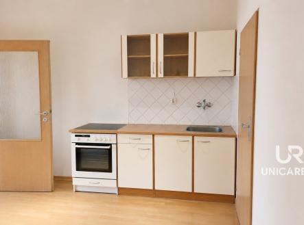 Pronájem bytu 3+kk Bayerova, Brno-Veveří, kuchyňská linka (2) | Pronájem bytu, 3+kk, 56 m²