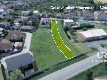Plocha stavebního pozemku Rajhrad | Prodej - pozemek pro bydlení, 1 324 m²