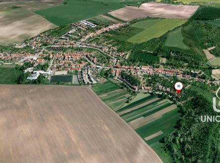 Letecký pohled Otnice | Prodej - pozemek, zahrada, 1 019 m²