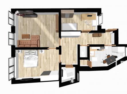 Půdorys bytu 3+1 Brno, Nové Sady | Prodej bytu, 3+1, 83 m²
