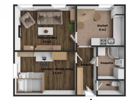 6070-Hrusovany (002) | Prodej bytu, 2+1, 46 m²