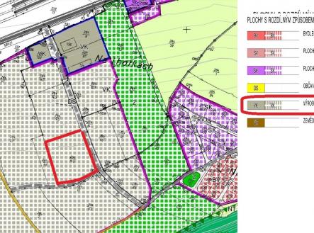 2-ÚP pozemek + legend | Prodej - pozemek pro komerční výstavbu, 9 892 m²